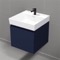 Floating Small Bathroom Vanity, Modern, Blue, 18